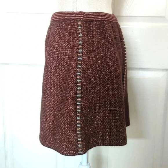 Missoni Mini Skirt Angora Wool Blend Knit Abstract Pattern Sz M - Picture 3 of 4